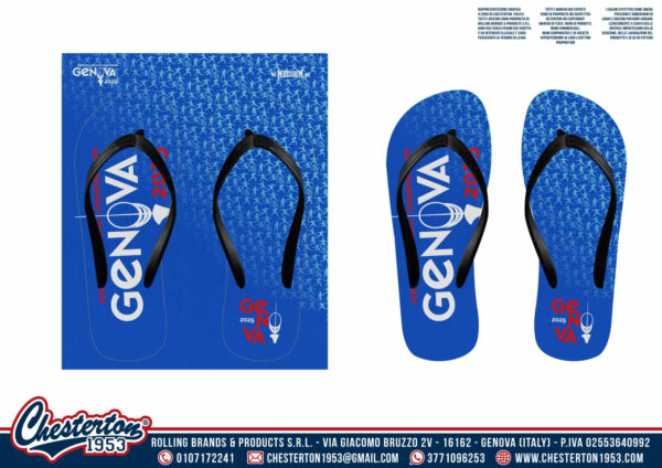 Rubber Flip Flop All Over Printing